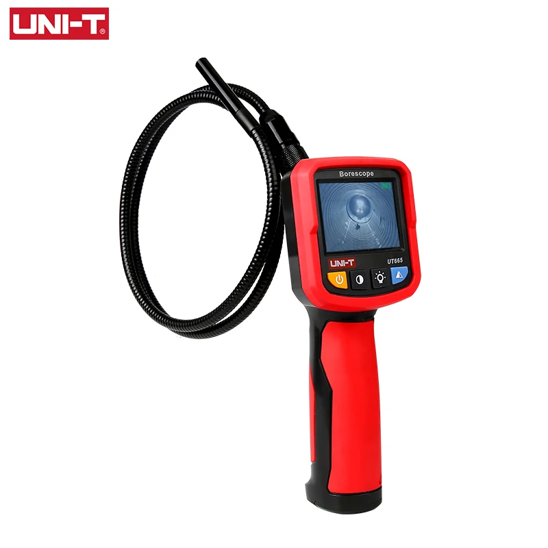 UNI-T UT665 Professional Endoscope For Cars Handheld 2.4 Inch Industrial Snake Borescope Video Inspection Camera IP67 Waterproof