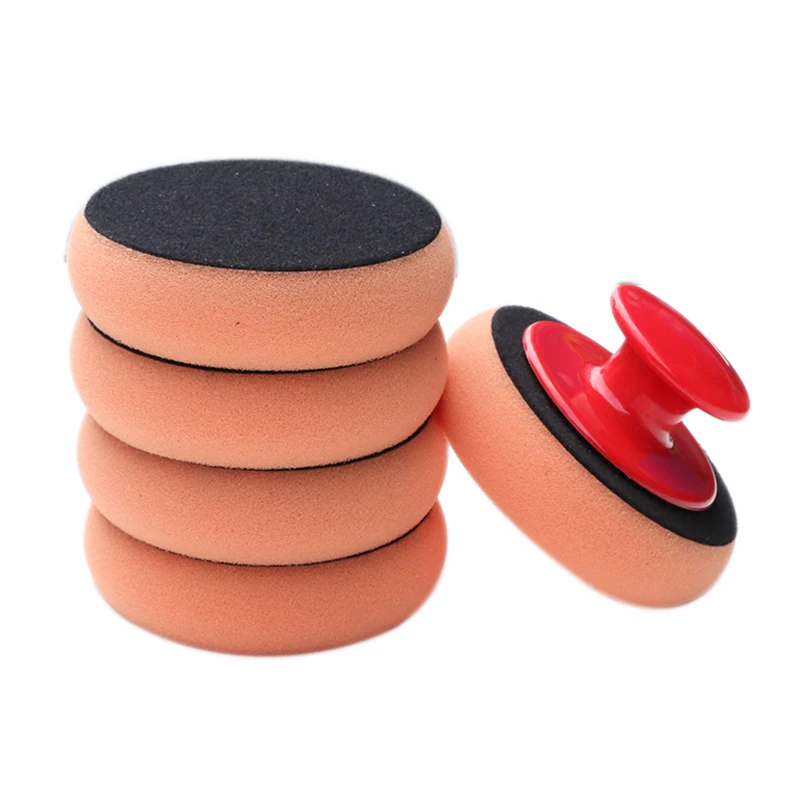 6Pcs/Set 4 Inch/100MM Buffing Polishing Pad Flat Sponge Buffing Polisher Pads Kit for Car Auto Polisher Glass Polishing