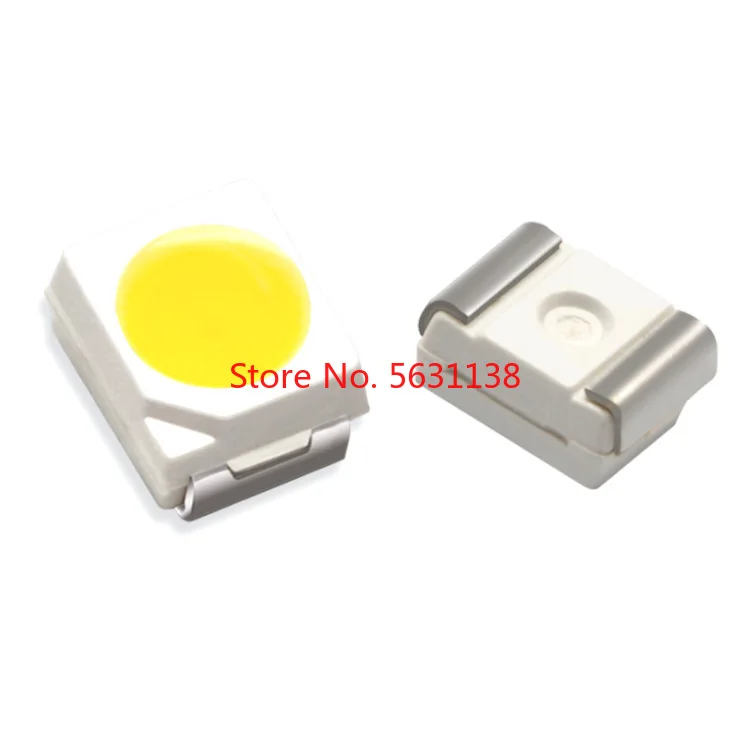 100PCS 3528 WHITE 6-7LM SMD LED TRUE WHITE 6000-7000K/NATURAL 4000-5000K/WARM 2800-3200K/COOL 9000-13000K 20mA 2.8-3.0v cree led