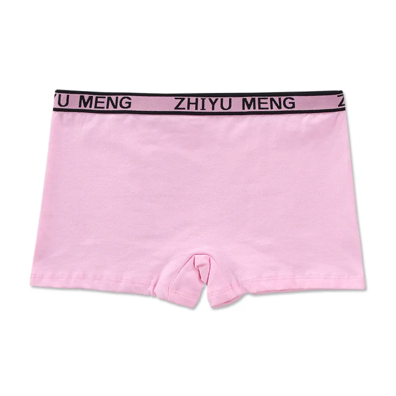 Girls underwear boyshort waist solid color junior high school students boxer shorts bottoming 8-16 years old summer