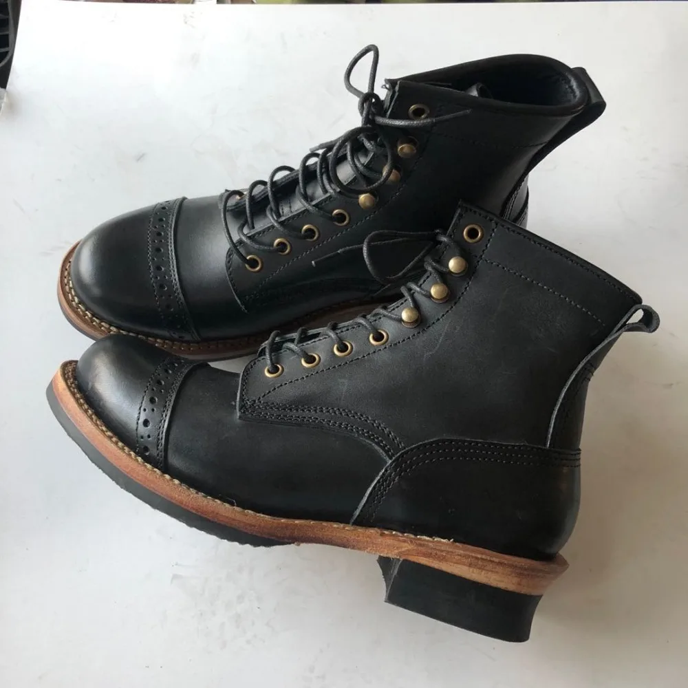 XW400 RockCanRoll Super Quality Size 35-52 Handmade Goodyear Welted Durable Italian Cowhide Boots Custom Made Available