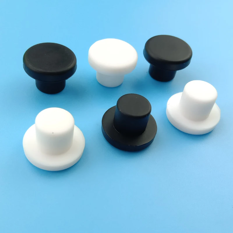 50pcs Rubber Feet Silicone rubber button hole caps Silicone T type Plug Stopper Bottle 3mm 4mm 5mm Plastic Round test Tube cap