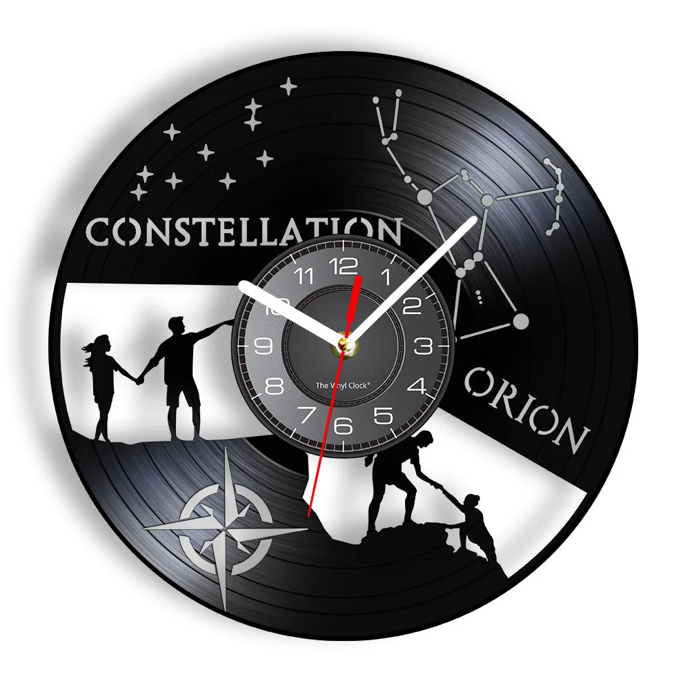 Constellation Orion Sign Vinyl Record Wall Clock Sky Star Horoscope Astronomy Art Living Room Constellation Inspired Home Decor