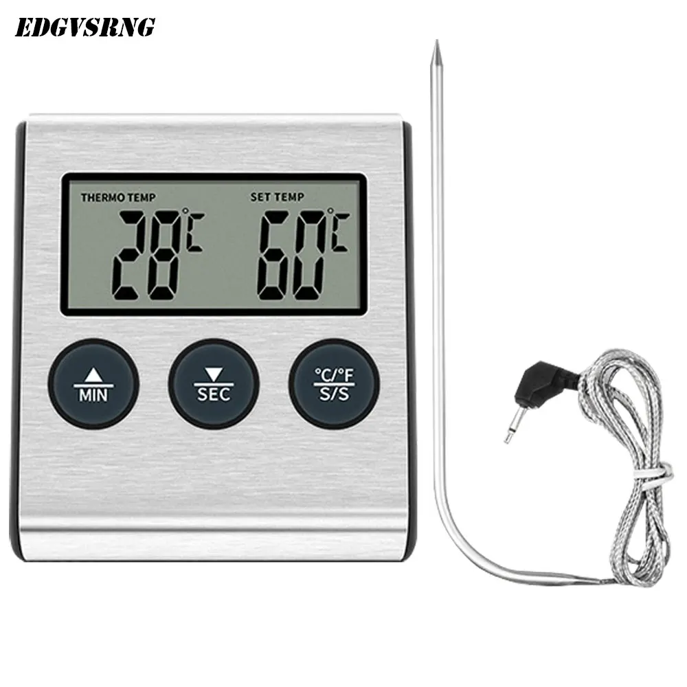 

Digital Kitchen Timer Culinary Barbecue BBQ Thermometer Sensor For Oven Meat Coffe Milk With Food Grade Stainless Steel Probe