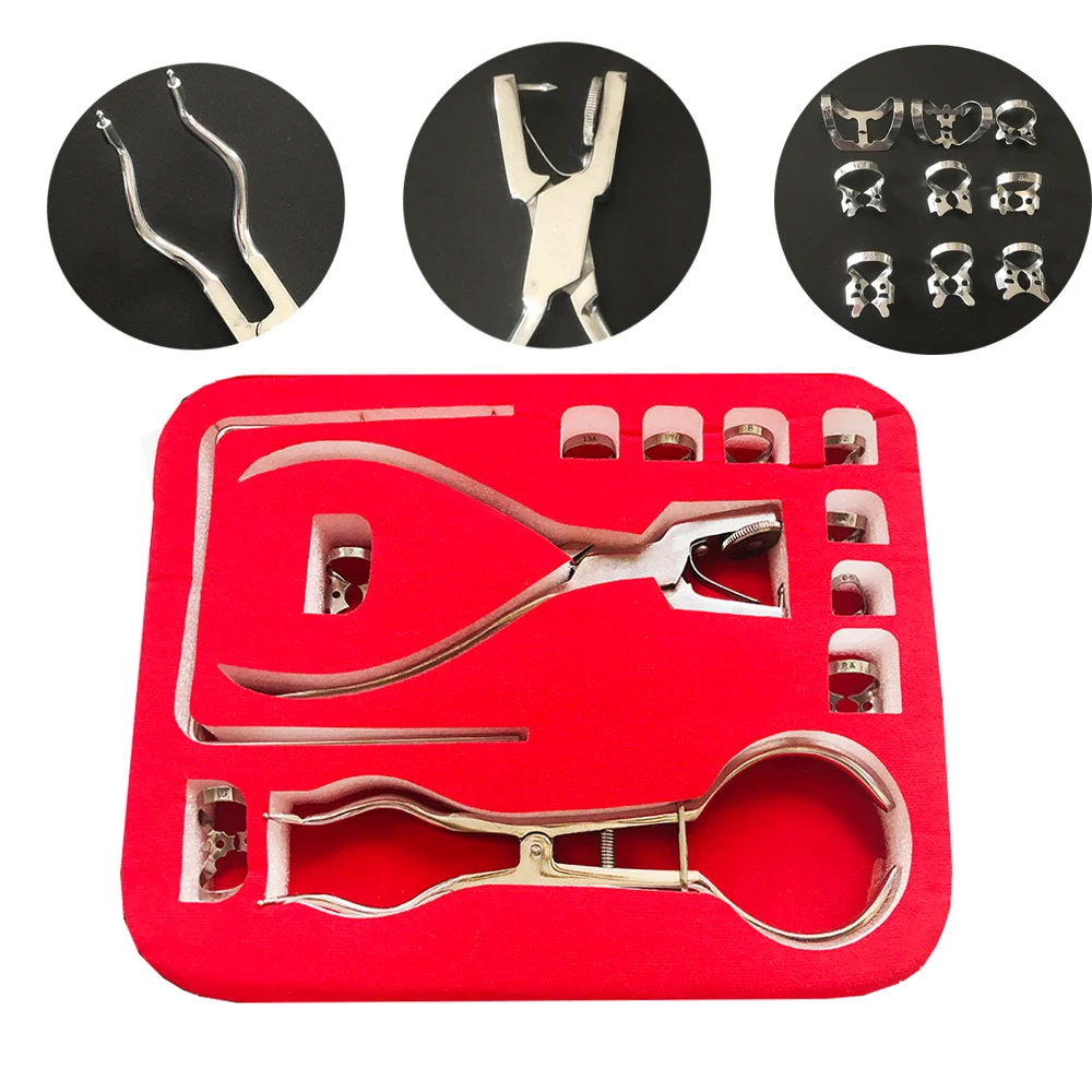 Dental Dam Locher Set Puncher Zange für Zahnarzt Dental Dam Perforator Dental Kofferdam Puncher Kieferorthopädische Werkzeuge