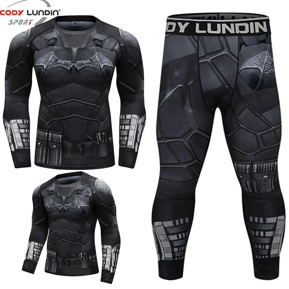 MMA Rashguard T Shirts+Pants Rash Guard Shorts BJJ Tracksuit Boxing Jerseys Muay Thai MMA Compression Men Kickboxing Sport Sets