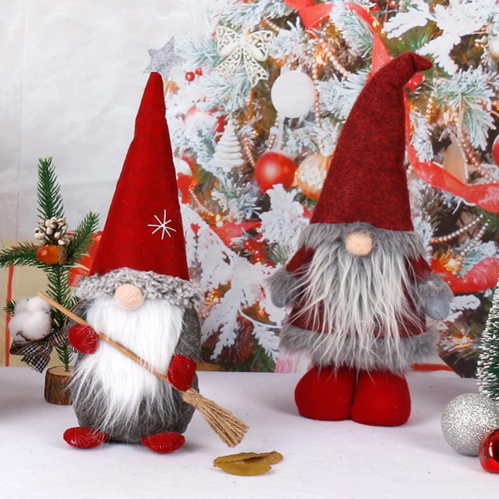 Christmas Faceless Doll Christmas Tree Plush Gnome Hanging Pendant Decoration For Home Party Ornaments New Year