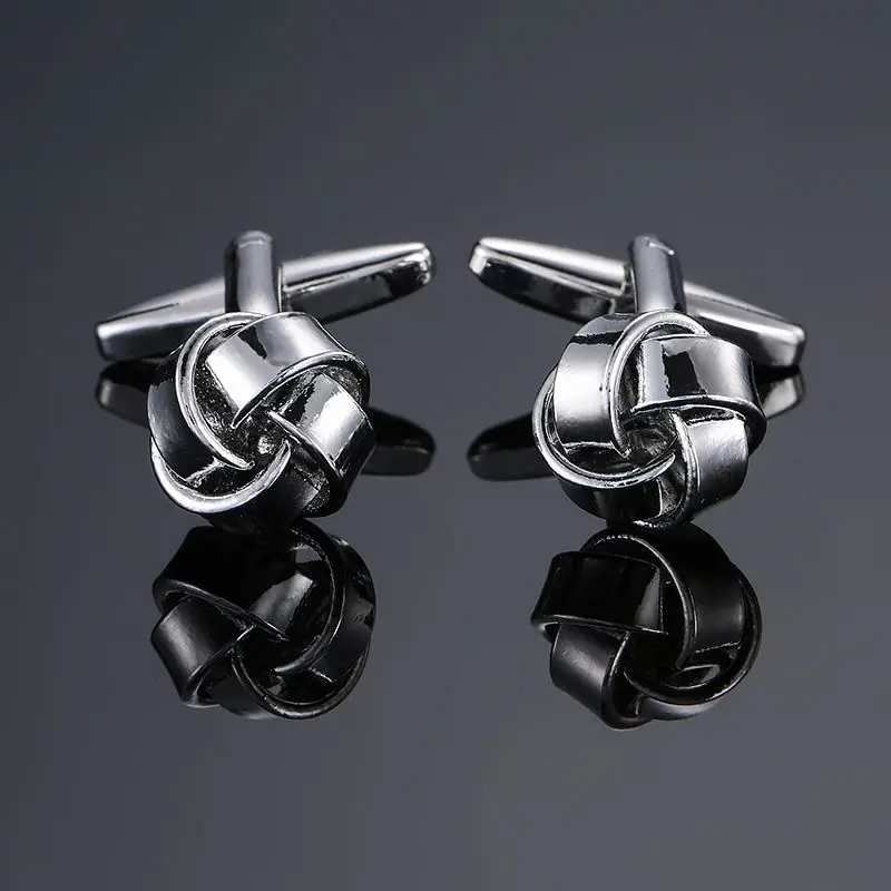 High quality brass material twist design Cufflinks men\'s French shirt business dress accessories cuff buttons wholesale