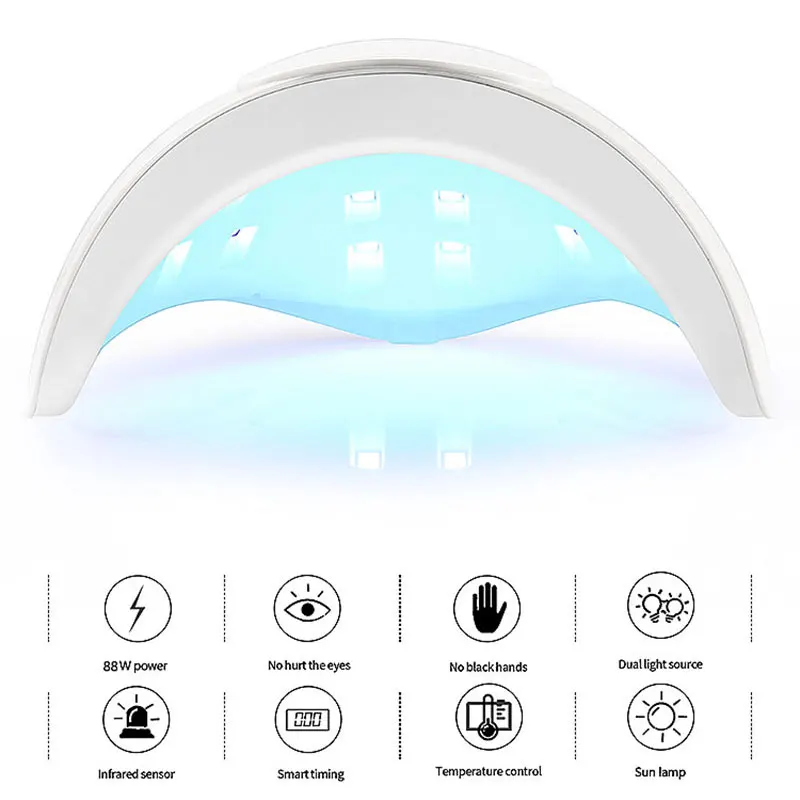 Uv Nagel Droger Lamp Met Automatische Sensor 18 Uv Led Licht Voor Alle Gels Professionele Manicure Pedicure Nail Epuipment