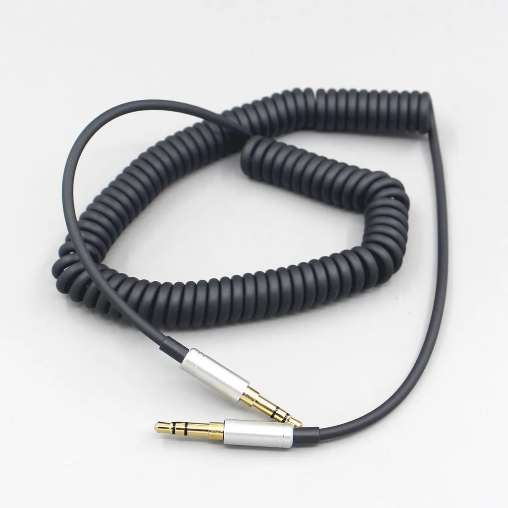 100pcs Black Replacement Spring telescopic 3.5mm Cable for MARSHALL MONITOR Major Headphones Earphone LN007737