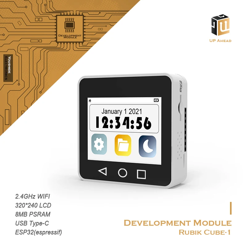 ESP32 Cube Touch Lcd + Touch Screen Wifi Bluetooth Gecombineerd Dual-Core 240Mhz Cpu Internet Van Dingen