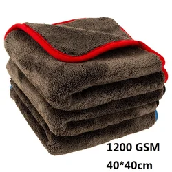 Car Cleaning Cloths Upgraded 1200gsm Ultra-Thick Car Drying Towel Microfiber Cloth Soft Super Absorbent Cleaning Towel