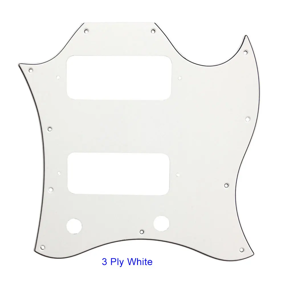 Xinyue Guitar Parts For 11 Holes Gib Standard SG Full Face Guitar Pickguard Route With P90 Humbucker Birdge Scratch Plate