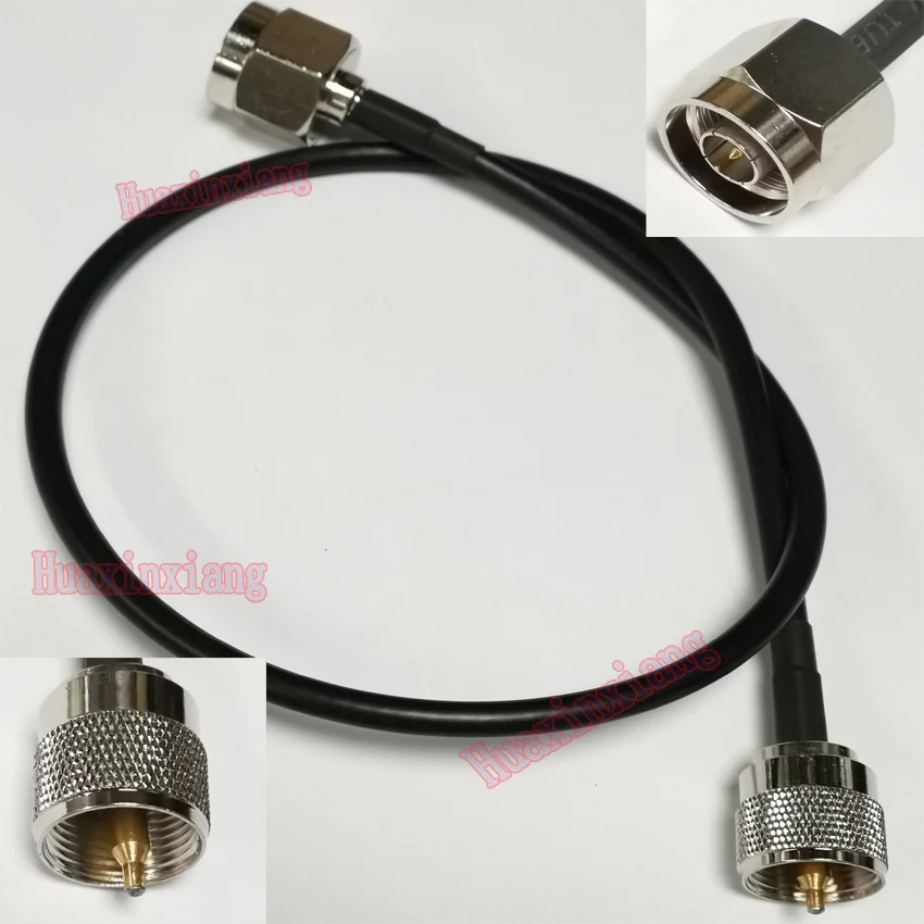 

5PCS/Lot M/UHF-J To N-J Male Adapter Plug Connector RF Coaxial Extension Pigtail Cable RG58 20CM/30CM/50CM