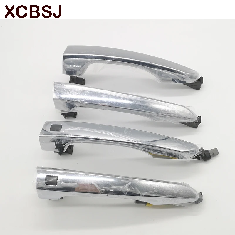 Chrome Exterior Door Handle Smart Key Keyless entry outside door handle 8PCS  for Hyundai Tucson 16-18 82651D3710 82661D3710