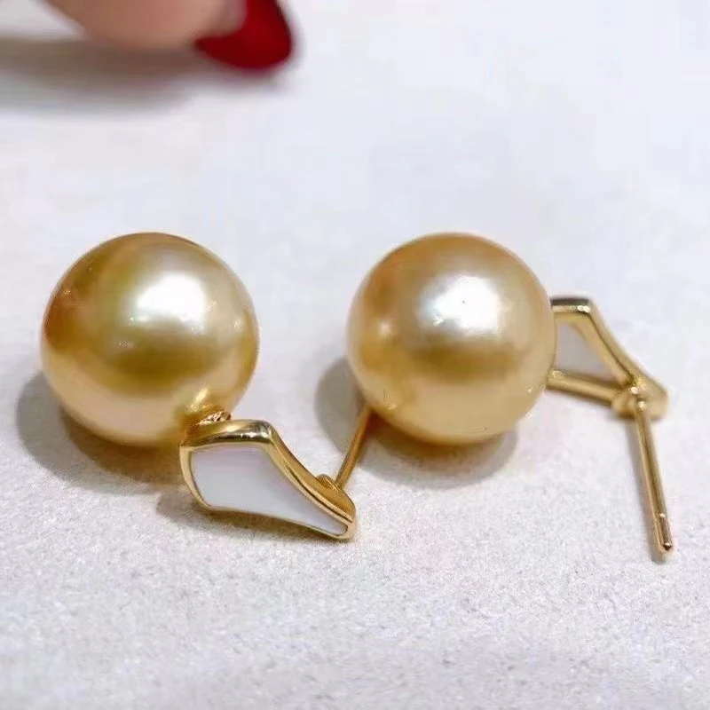 New 2021 Stud Earrings Fittings Women DIY Pearl Earrings For 8-12mm Beads Jewelry Making Components