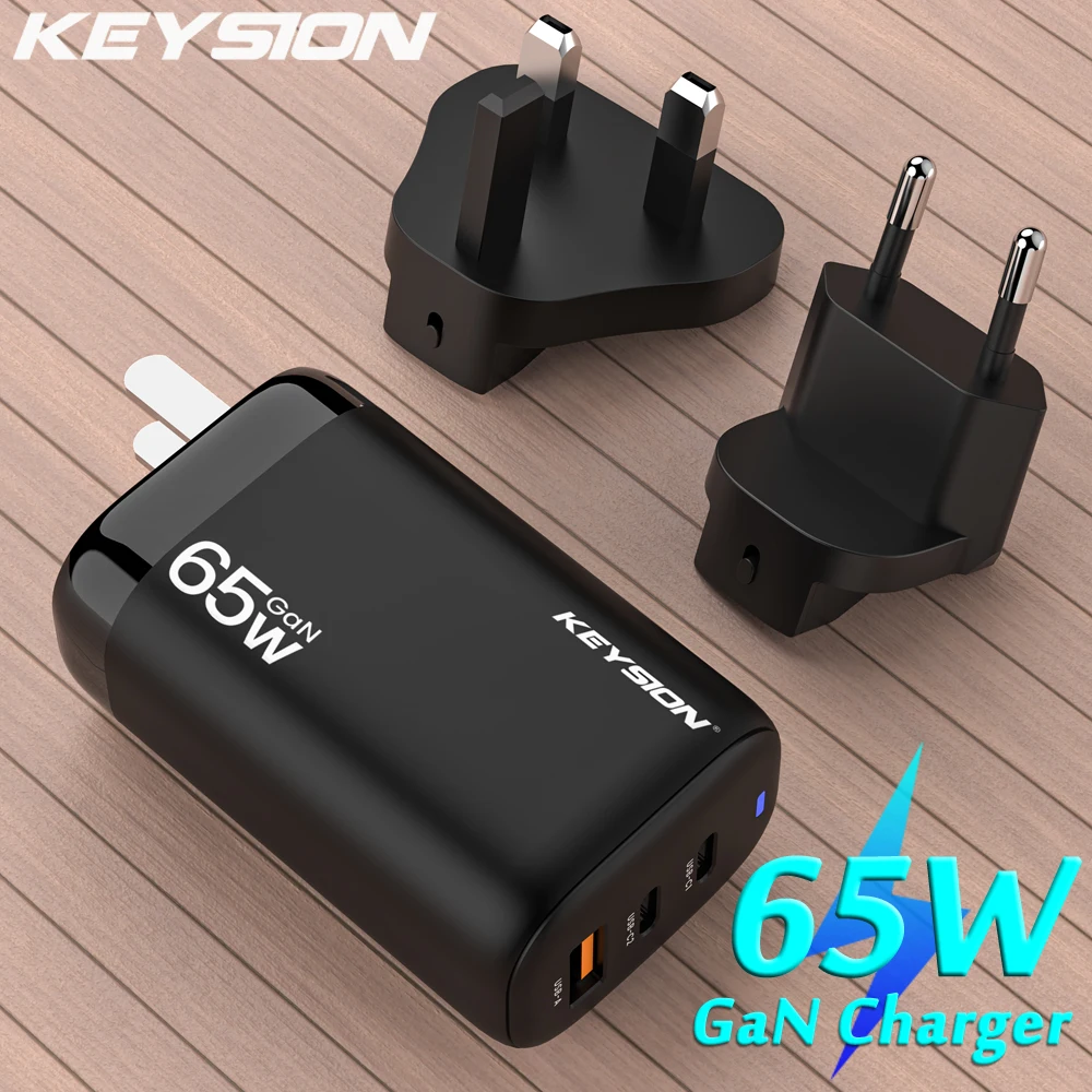 KEYSION GaN 65W USB C Charger Quick Charge 4.0 3.0 QC4.0 QC PD3.0 PD USB-C Type C Fast USB Charger For iPhone 13 Pro Max Macbook