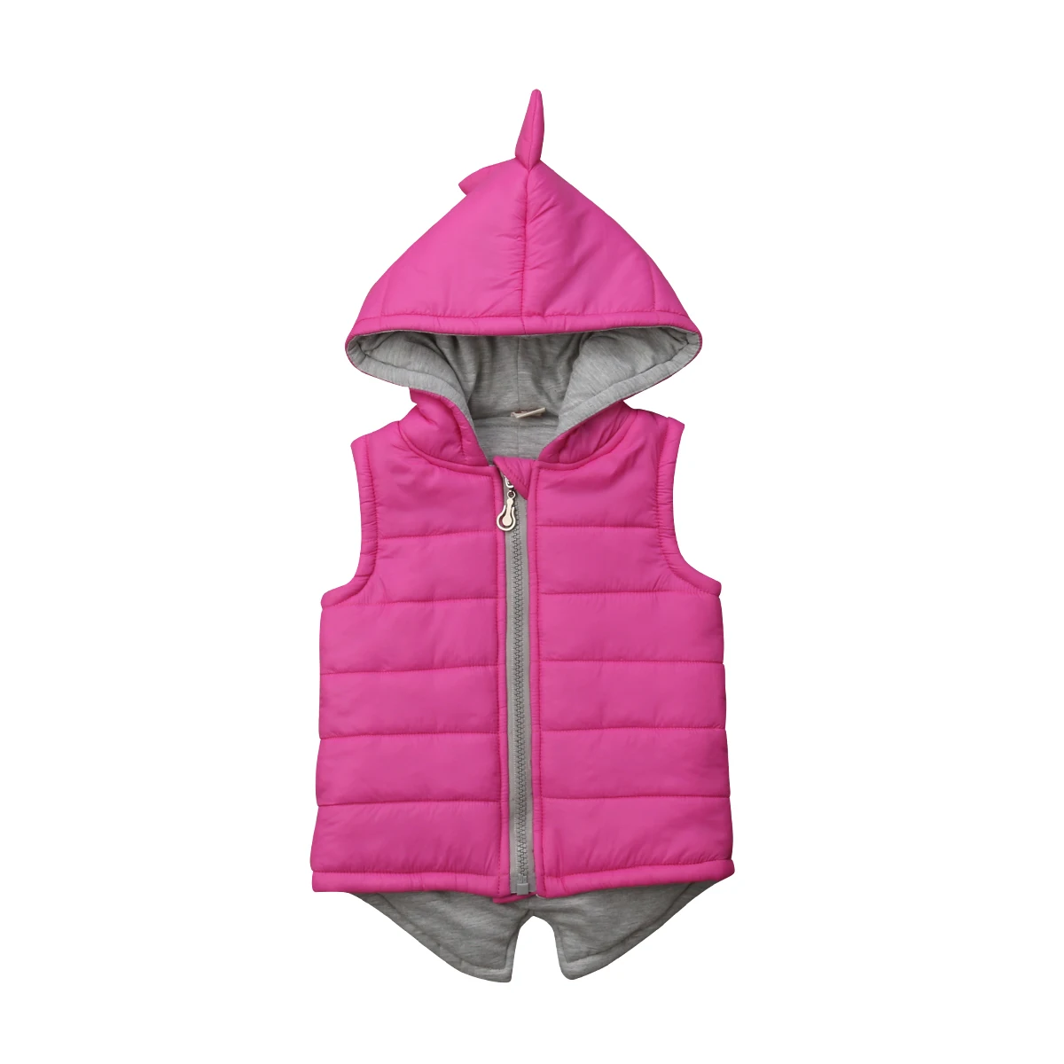 Baby kids Clothes Boy Dinosaur Vest Girl Down Hooded Kids Zipper Jacket Waistcoat Coat Winter Thick Warm Outwear