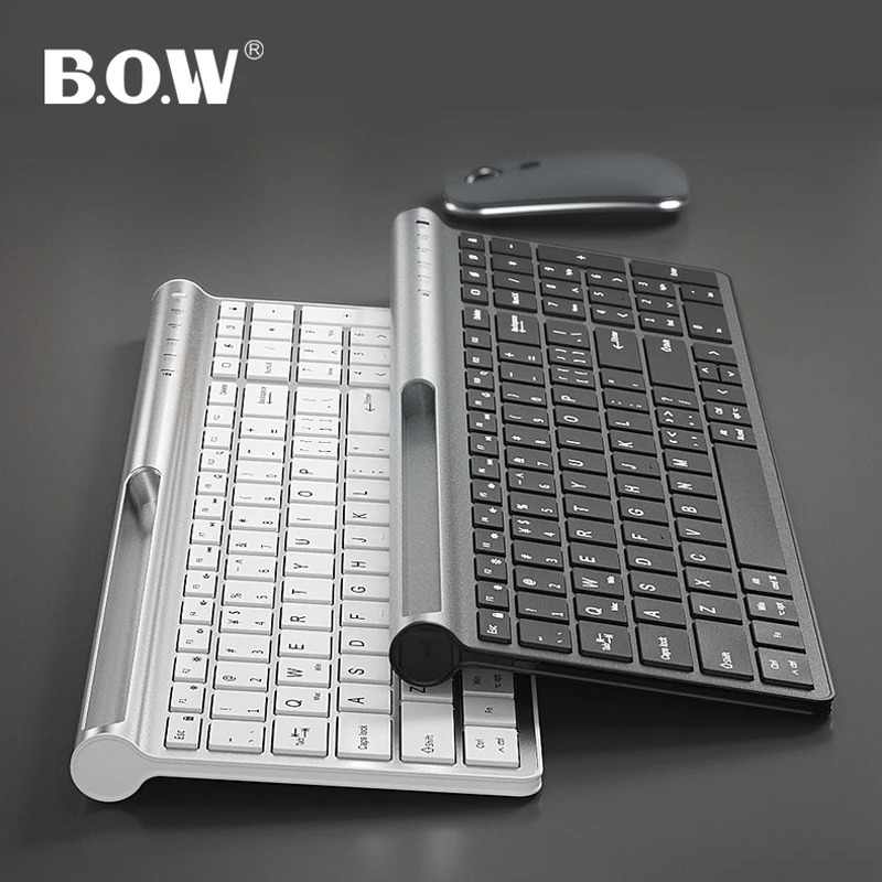 B.O.W  Rechargeable Wireless Keyboard USB 99 Keys, 2.4Ghz Wireless and Type-C Port with Nano USB Receiver for Window Android PC