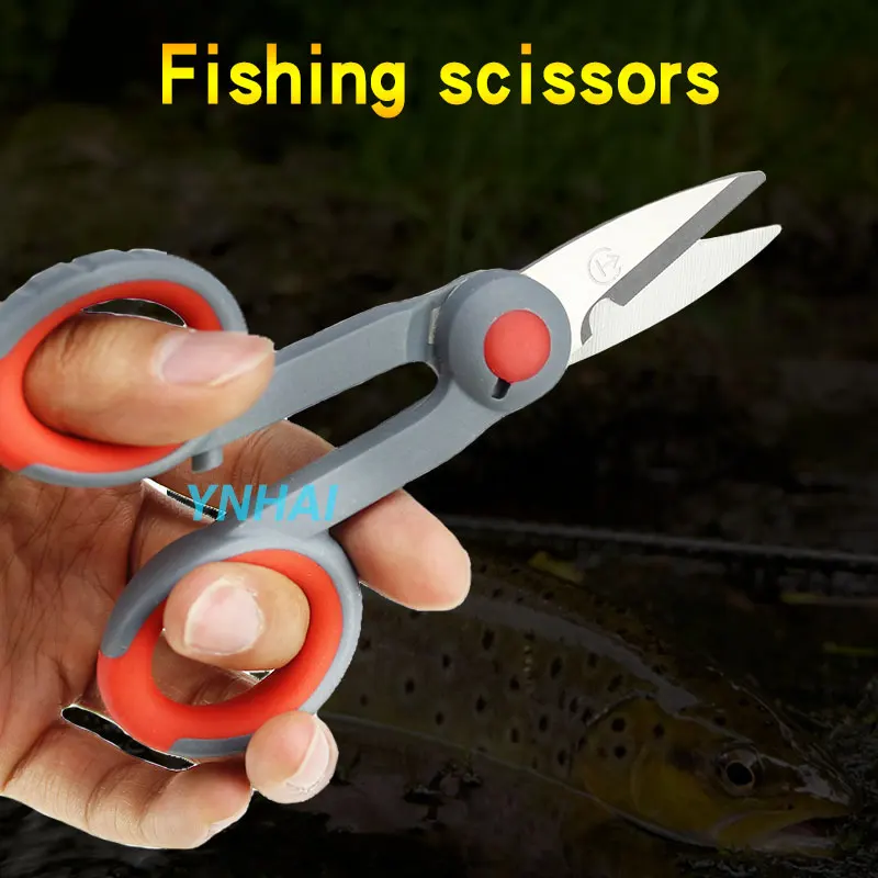 Fishing scissors pe vigorous horse line scissors stainless steel sharp thickened multifunctional lead skin small steel wire