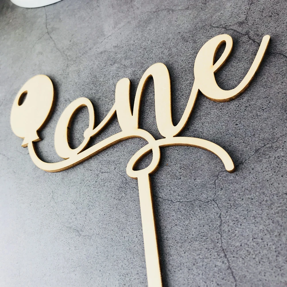 Wood One 1st Balloon Birthday Cake Topper ,Personalized wood Gold Mirror Acrylic Cake Topper Baby Shower Birthday Party Event