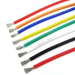 1Meter Heat-resistanElectronic Wire 12AWG 14AWG 16AWG 18AWG 22AWG 24AWG 26AWG 28AWG 30AWG Soft Silicone Cable Test Line For DIY