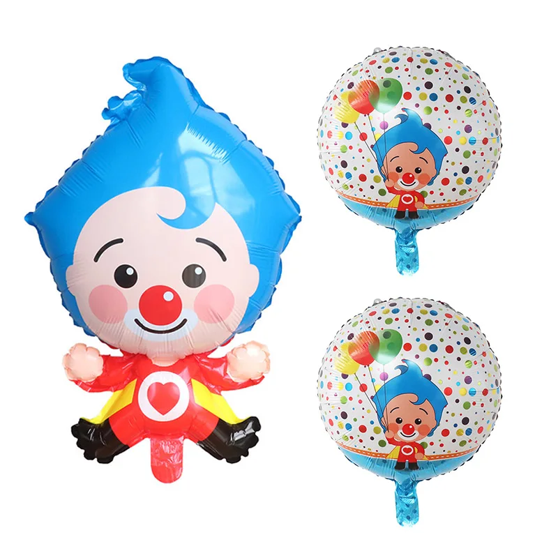 

10/20/50pcs Cartoon 44x68cm Plim Plip Clown Foil Balloons Birthday Party Decoration Supplie Baby Shower Air Globos Kids Toys