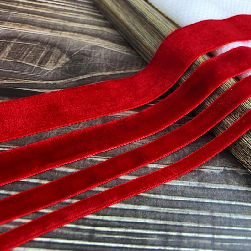 5 Yards Velvet Ribbon For Party Wedding Decoration Handmade Ribbon Gift Bouquet Wrapping DIY Hair Bows Christmas Ribbons 6-25mm