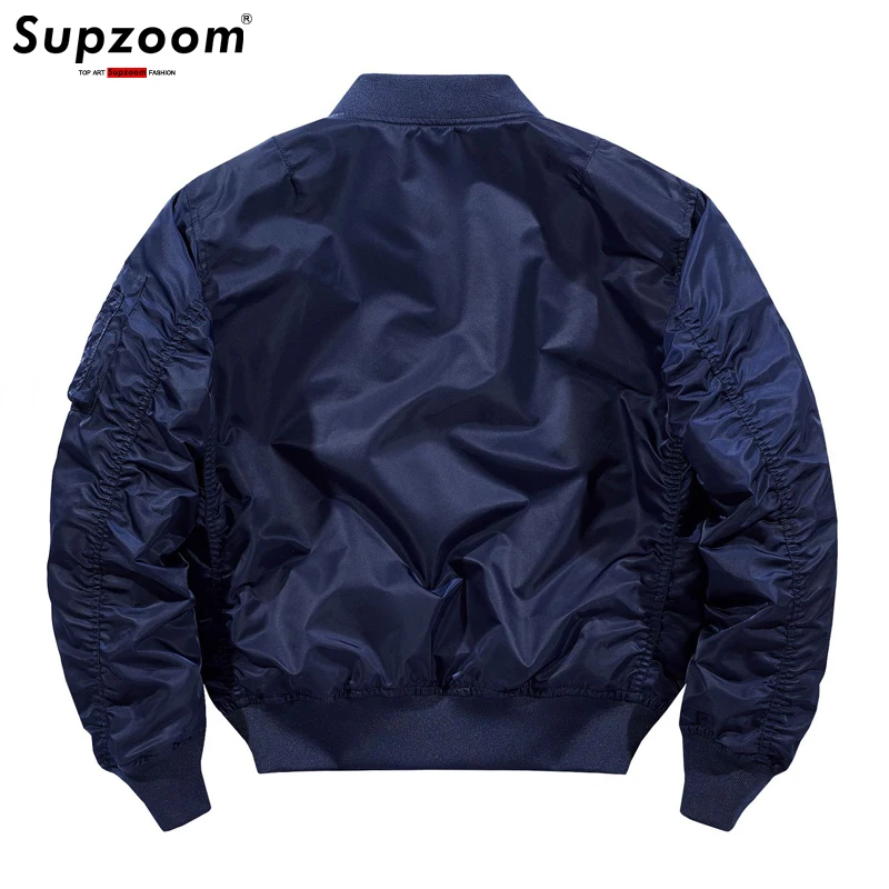 Supzoom-Chaqueta Bomber para hombre, abrigo de béisbol con estampado de la Fuerza Aérea Ma1, ropa de marca con manga acanalada, novedad de 2021