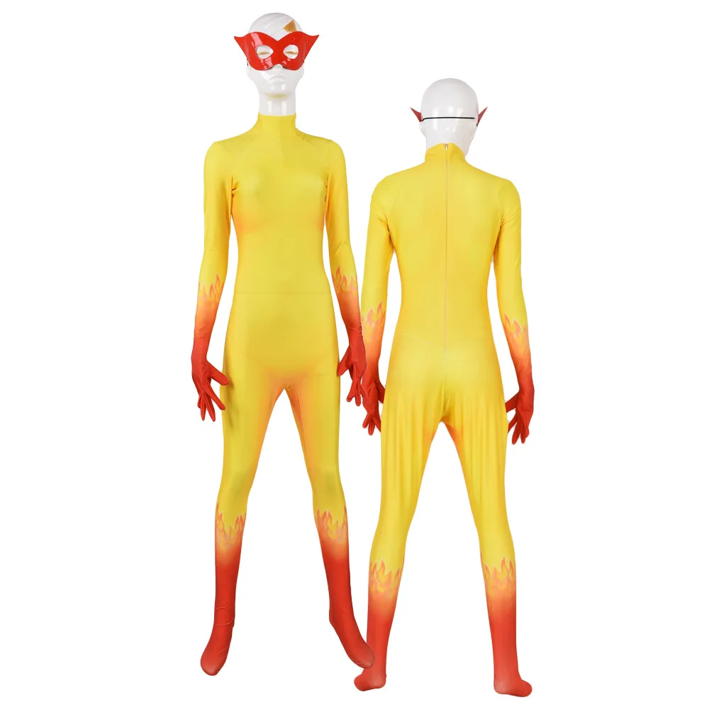 Firestar Thiên Thần Trang Phục Hóa Trang Zentai Bodysuit Halloween Siêu Anh Hùng Trang Phục Cho Người Lớn/Trẻ Em