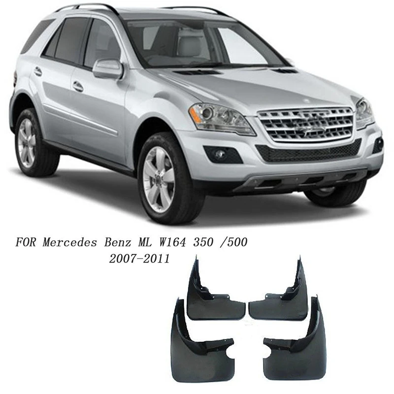 Car Front+Rear Flaps Flag Splash Mud Guard Protective Fender Fit For Benz ML350 / 320 / 500 W164