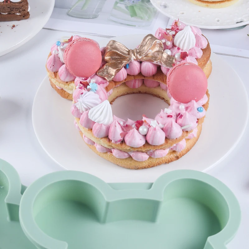 Mickey Silicone Mold Head Birthday Party Bakeware for Kitchen Cake Pans Food Grade Cake Bake Pan DIY Baking Tools Party Supplies