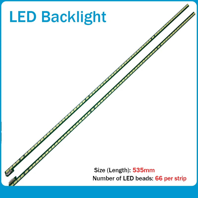 New kit 2 PCS 66LED 535mm LED Backlight Strip for LG 49UF695V 6922L-0128A LC490EQE 6916l1722B 6916l1723B 49 V14 ART TV R L type