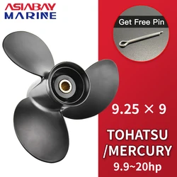 48-897750A11 Marine Propeller For Tohatsu Mercury 9.9 15 20 HP 9.25 * 9 Aluminum Alloy Screw 14 Spline Outboard Accessories
