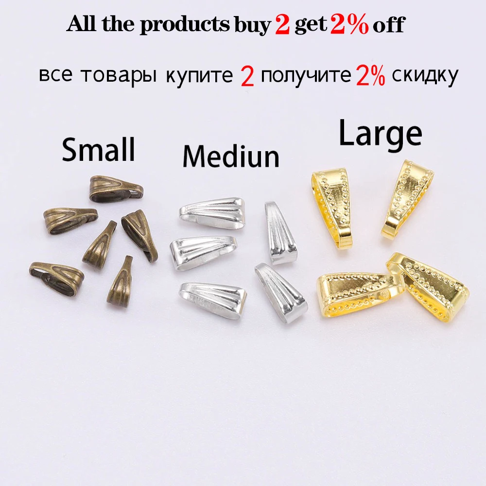 100pcs 7 8 11mm Pinch Clips Bails Charm Melon Seeds Buckle Pendant Buckle Clasps Connectors Clasps For Jewelry Findings Supplies