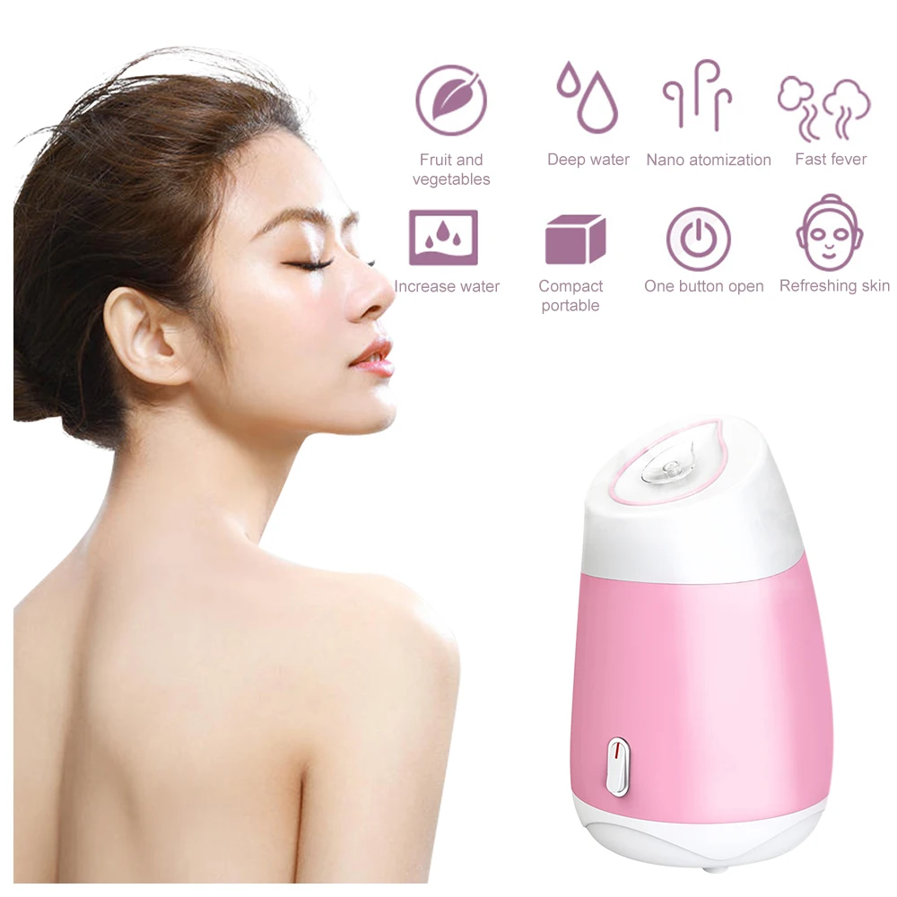 Nano Ionic Facial Steamer Hot Thermal Spray Face Steamer Sprayer Humidifier Spa Steaming Tool Open Pore Moisturizer Skin Care W9