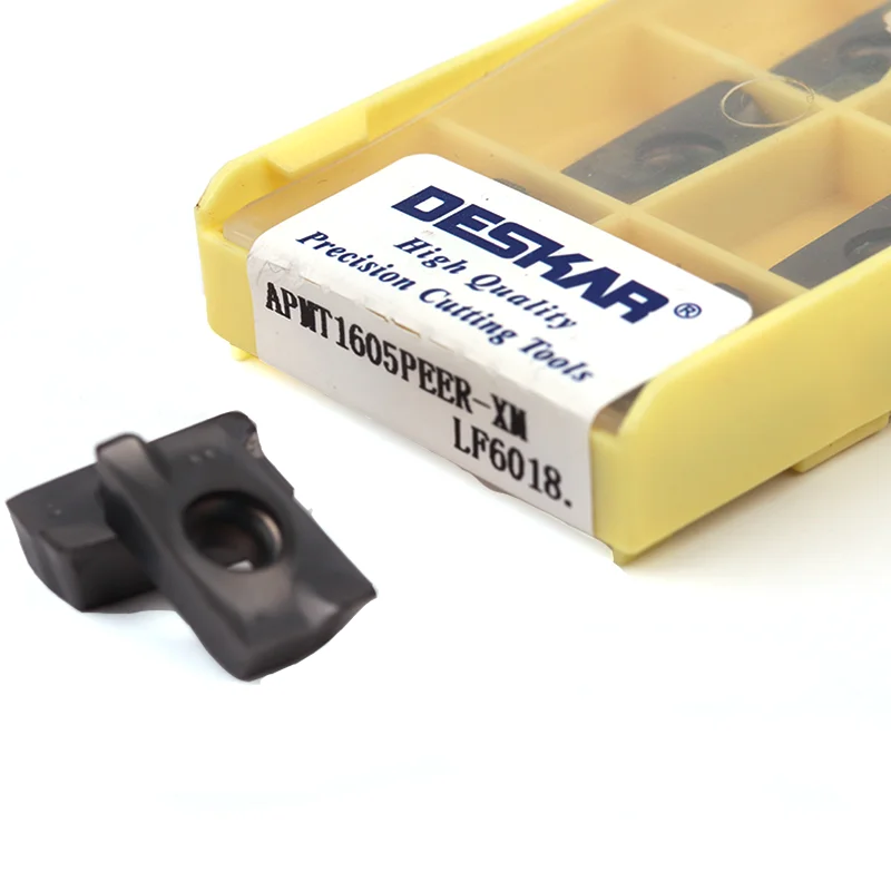 Imagem -02 - Pder m2 h2 xm Lf6018 Apmt1605 Peer Deskar Cnc Torno Fresagem Torneamento Ferramenta Apmt Inserções de Trituração para Aço Inoxidável 10 Peças Apmt1604