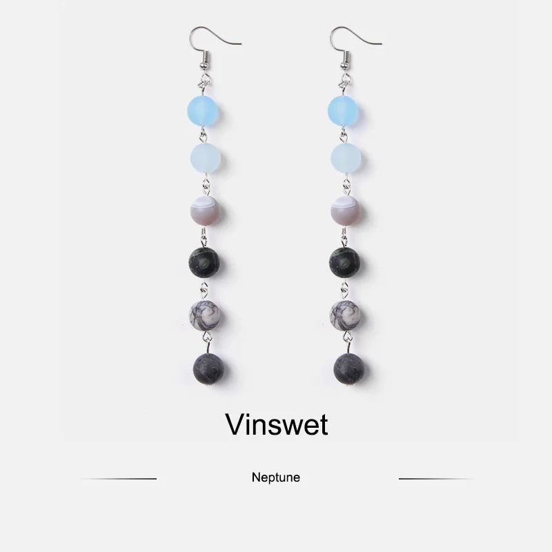 7 Chakra colors stone bead long Drop Earrings Bohemia Dangle Reiki Healing women earring Vacation BOHO Jewelry gift dropshipping
