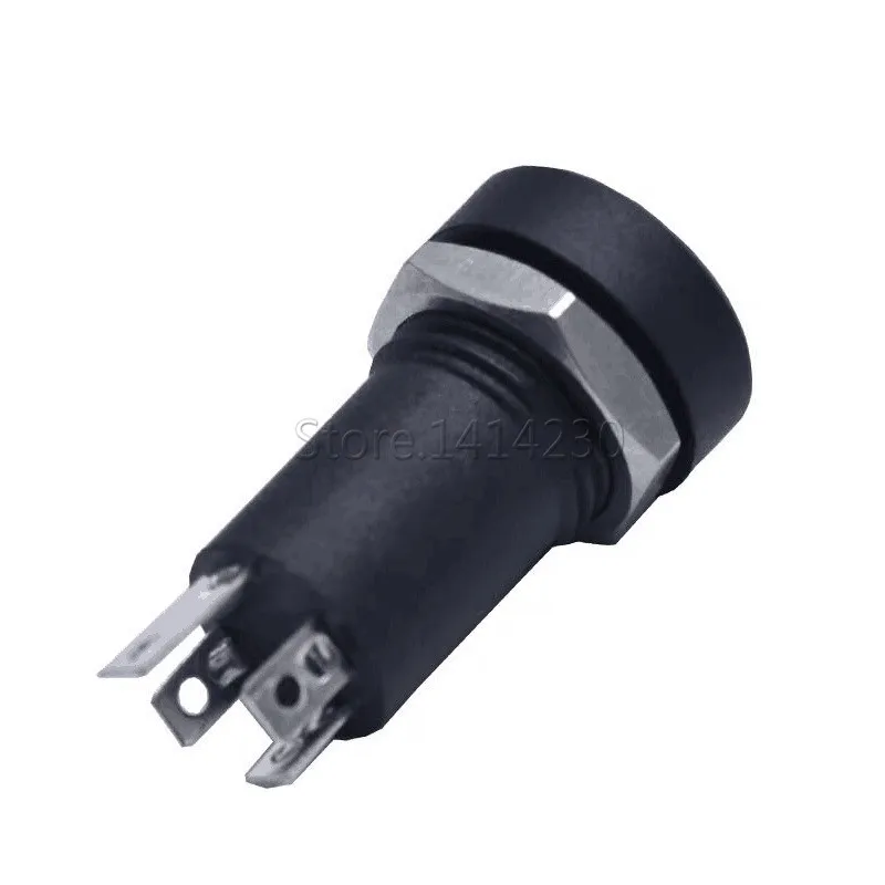 10PCS 3.5mm Audio Socket 4 Pole Black Panel Mount Gold Plated With Nuts Headphone Socket