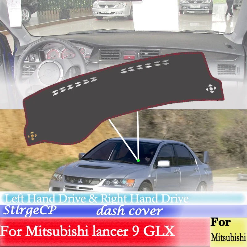 for Mitsubishi lancer 9 GLX Left right quality leather instrument panel protection pad and light-proof pad car accessories