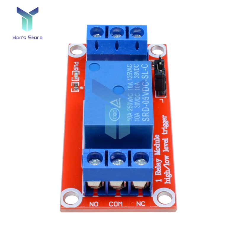 1 Channel Relay Module 5V 9V 12V 24V High and Low Level Trigger Relay Control Switch with Optocoupler Module High Driving Force