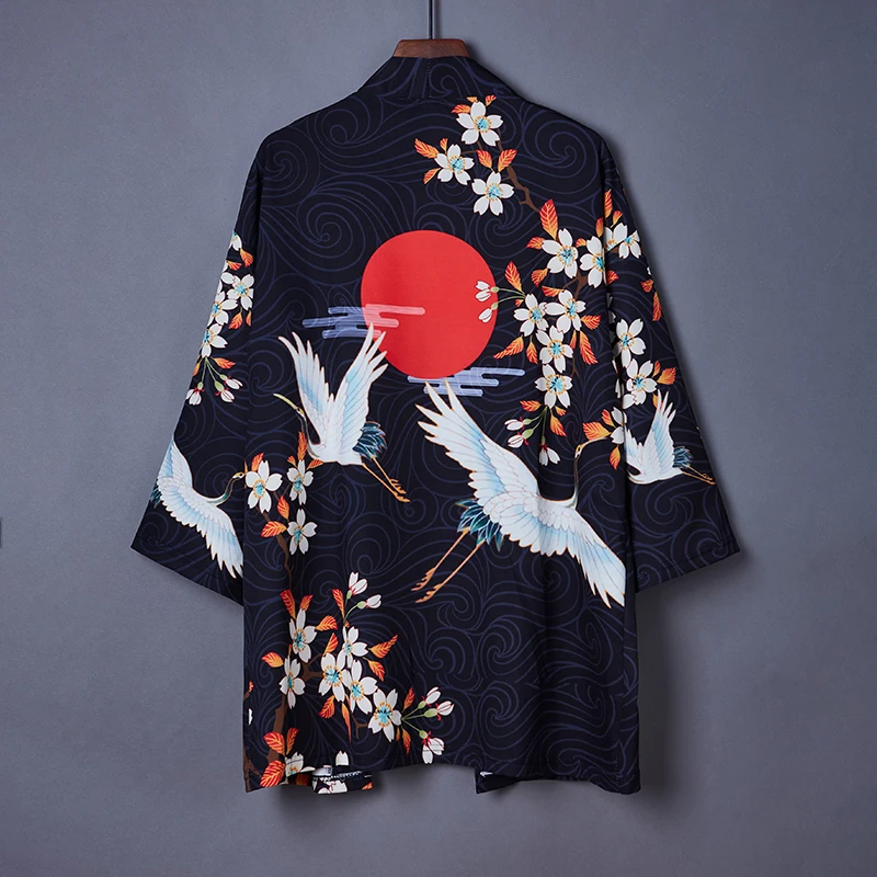 

Japanese Kimono Cardigan Men Haori Yukata Male Samurai Costume Clothing Female Shirt Blouse Asian Clothing Robe Streetwear