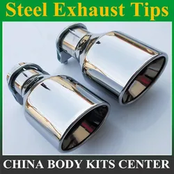 1Piece: car styling Inlet 51mm to Outlet 102mm  Stainless car Car Exhaust Tip, Escape  Muffler Tip