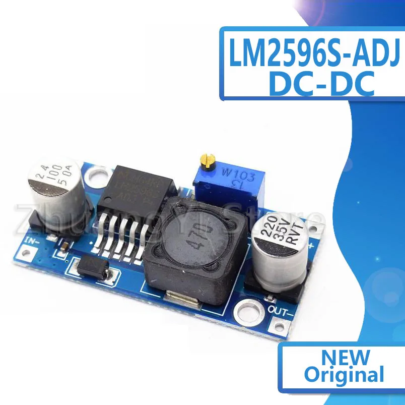 

1pcs/lot LM2596S-ADJ DCDC step-down power supply module 3A adjustable voltage regulator 24V to 12V 5V 3V