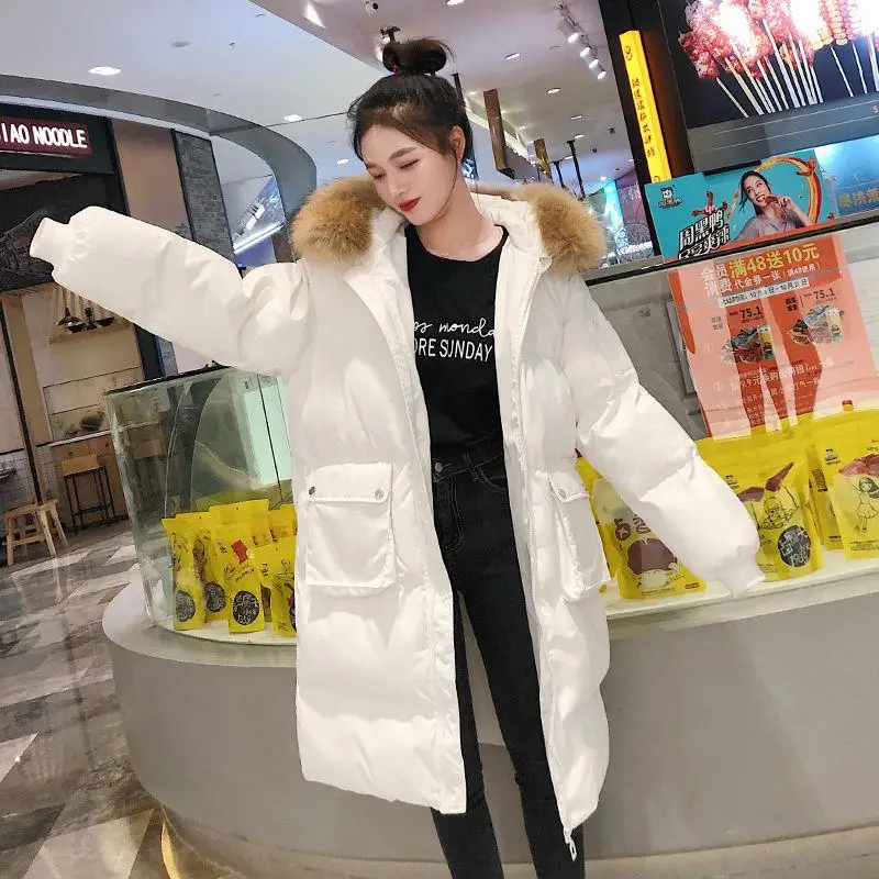 Winter 2024 Womens Jacket New Down Cotton Parker Coat Casual Warm Cotton Jacket Coats Feminino Large Size Basic Overcoat