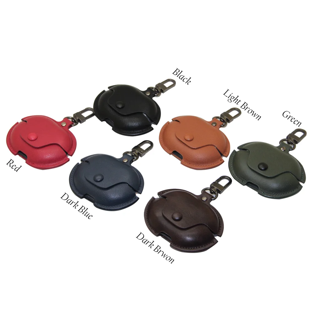 Poyatu couro do plutônio freebuds pro caso para huawei freebuds pro capa de saco de armazenamento de proteção completa com chaveiro anti-perdido