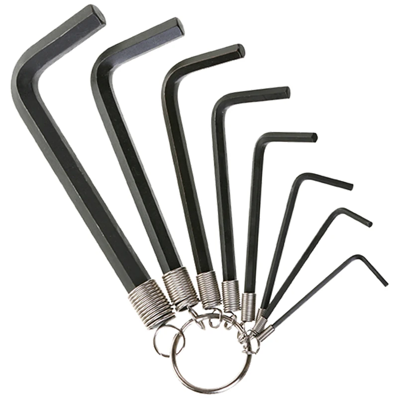 

Набор шестигранных ключей, комплект из 8 шестигранных ключей с брелоком, индустриальный уровень, инструменты для ремонта велосипедов, гаечный ключ L-образной формы