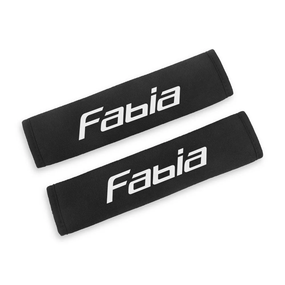 2PCS Car Seat Belt Cover Pad Car Accessories For Skoda Octavia Fabia Rapid Superb Kodiaq Scala Karoq Citigo Kamiq Roomster Enyaq