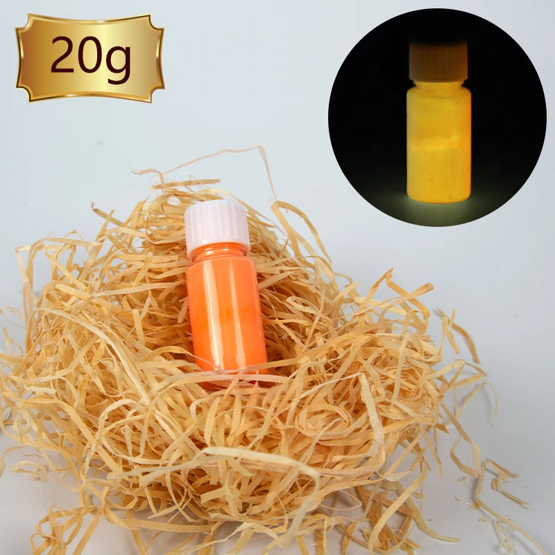 Gold Glow In The Dark Luminous Sand Acrylic Fluorescent Paint Party Bright Paint Star Nail Decoration Paint Halloween 20g