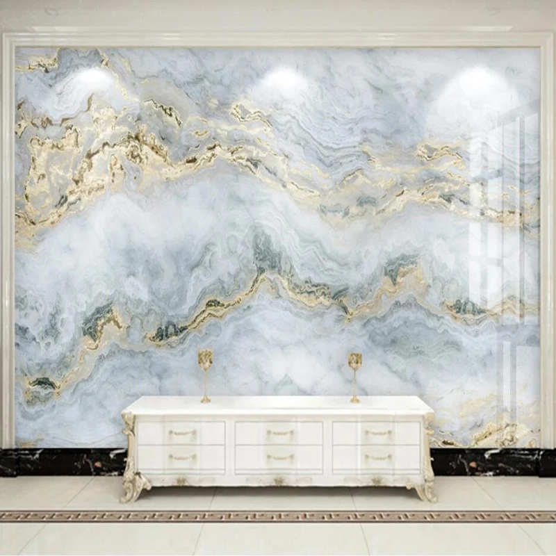 

Custom 3D Photo Mural Wallpaper Modern Marble Pattern Living Room TV Background Wall Painting Papel De Parede Home Décor Tapety